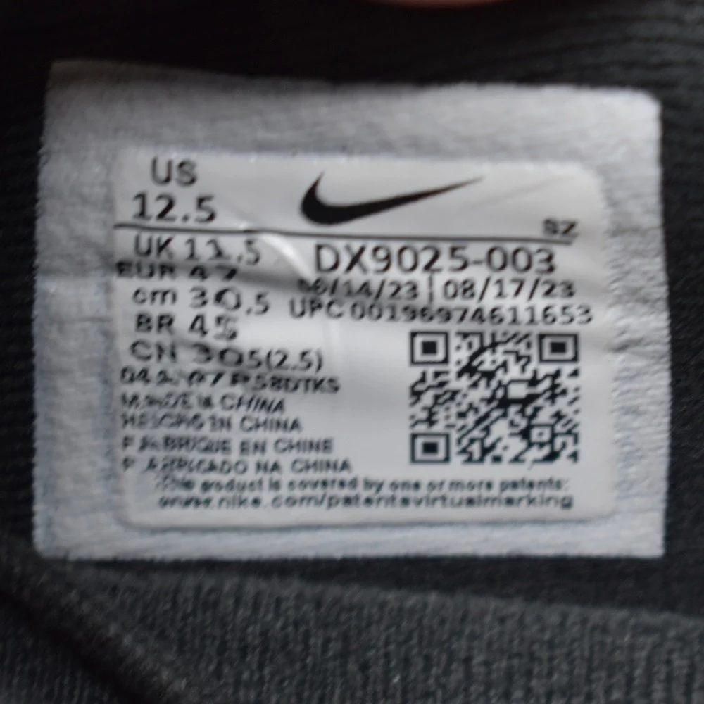 Nike Air Zoom Victory Tour 3 Golf Shoes Black White Men's 12.5 DX9025-003 NEW - Picture 9 of 9